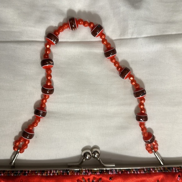 EUC- Vintage Red Sequin Purse Clutch - Picture 2 of 8